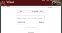 Desktop Screenshot of library.zu.ac.ae